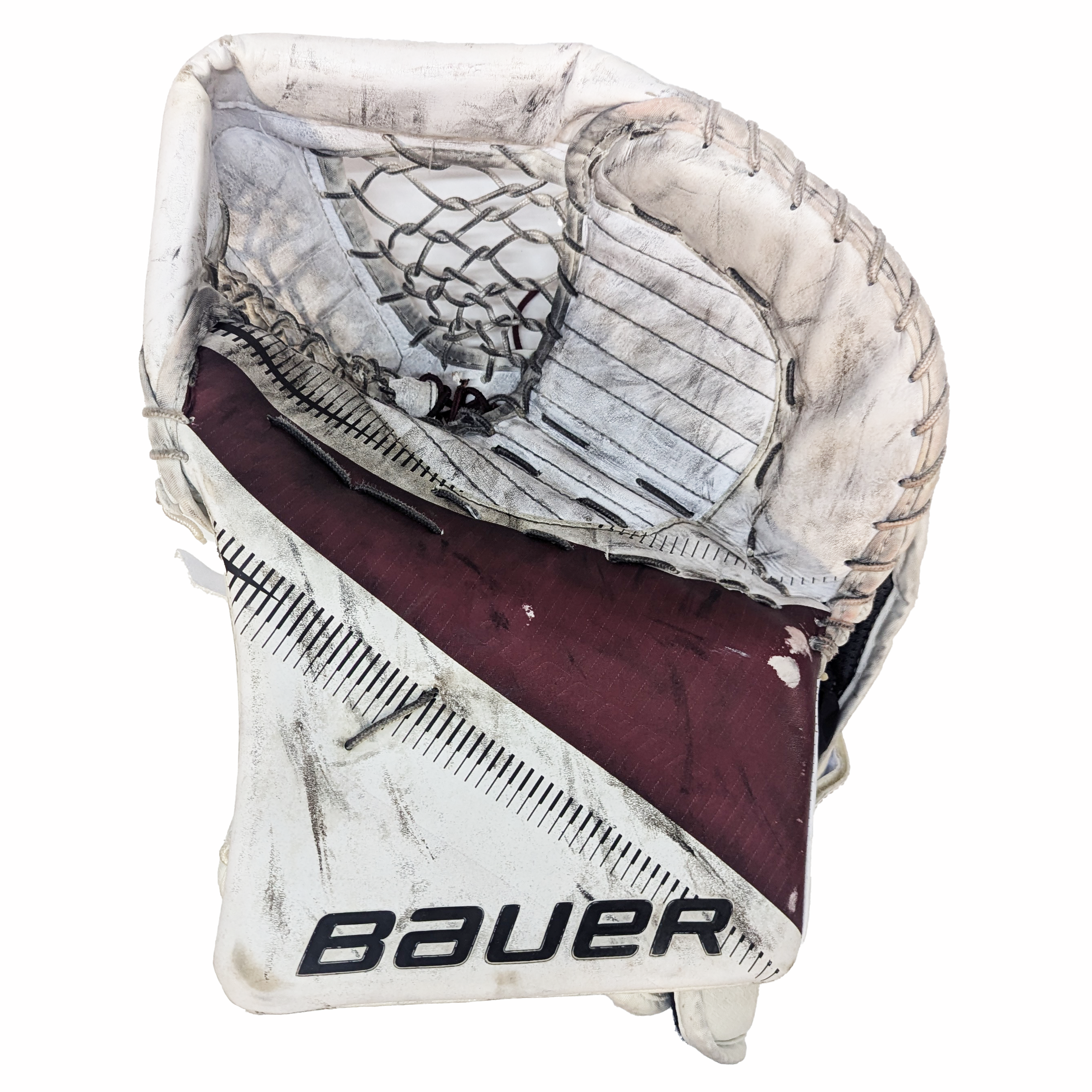 Bauer Supreme 2S Pro - Jambières de gardien de but Pro Stock d'occasion (blanc/marron)